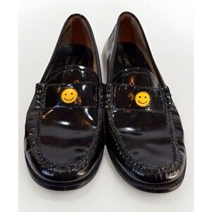G.H. Bass & Co. Black Patent Leather Smiley Loafers